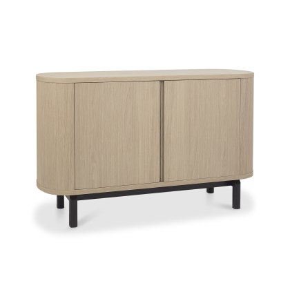 Astra Scandi Oak & Peppercorn Narrow Sideboard