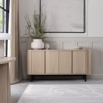 Astra Scandi Oak & Peppercorn Wide Sideboard