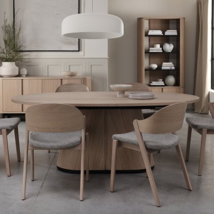 Astra Scandi Oak & Peppercorn 6 Seater Table