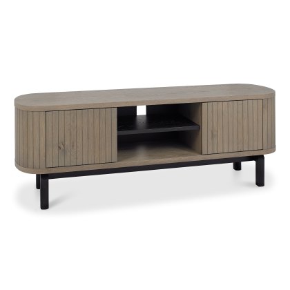 Astra Grey Oiled Oak & Peppercorn Entertainment Unit
