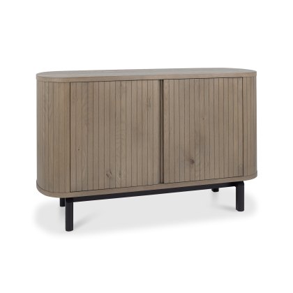 Astra Grey Oiled Oak & Peppercorn Narrow Sideboard
