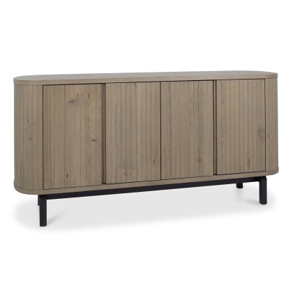 Astra Grey Oiled Oak & Peppercorn Wide Sideboard