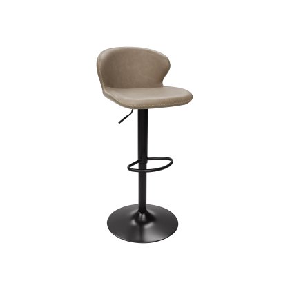 Rosso - Stone Vintage Faux Leather Gas Lift Swivel Barstool with Black Base