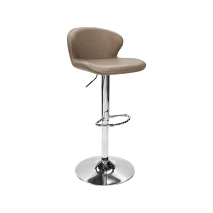 Rosso - Stone Vintage Faux Leather Gas Lift Swivel Barstool with Chrome Base