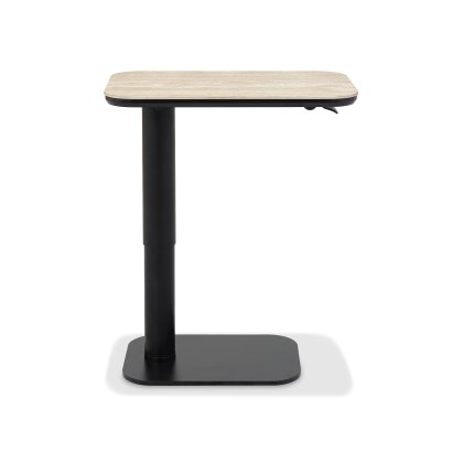 Riley Beige Ceramic Gas Lift Adjustable Sofa Table