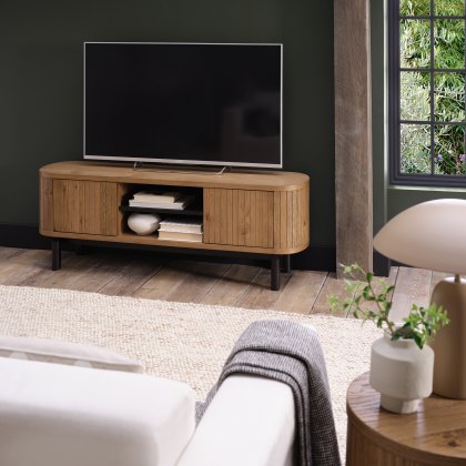 Astra Rustic Oak & Peppercorn Entertainment Unit
