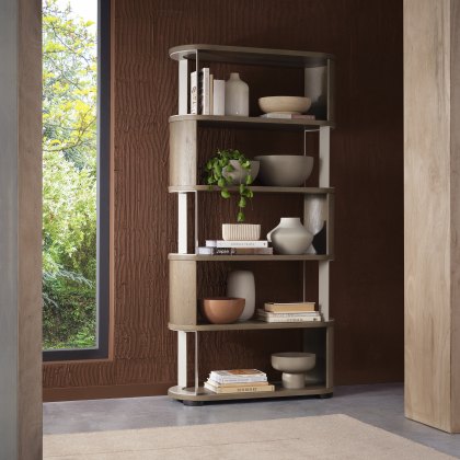 Nova Grey Oiled Oak Open Display Unit