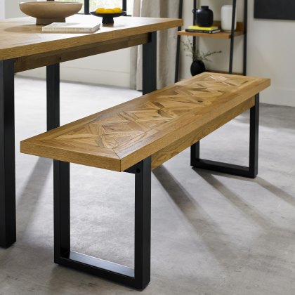 Lowry Rustic Oak Bench