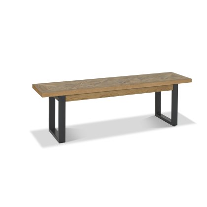Lowry Rustic Oak Bench