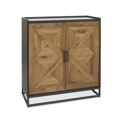 Lowry Rustic Oak Drinks Cabinet