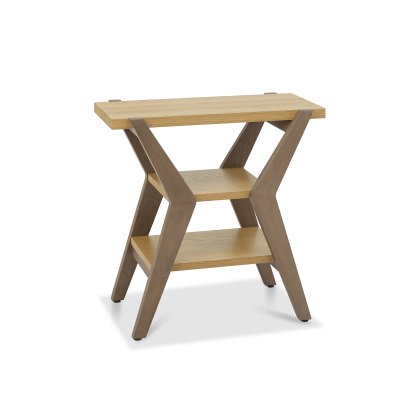 Henley Oak & Light Weathered Oak Side Table
