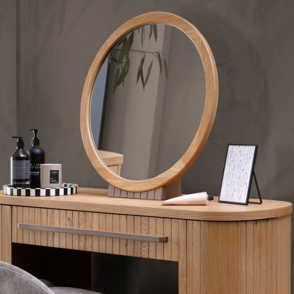 Astra Knotty Oak & Weathered Oak Vanity Mirror