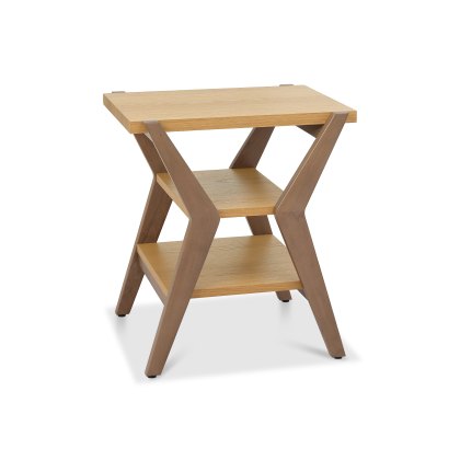 Henley Oak & Light Weathered Oak Lamp Table