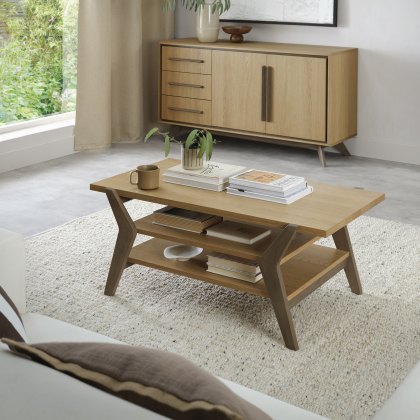 Henley Oak & Light Weathered Oak Coffee Table