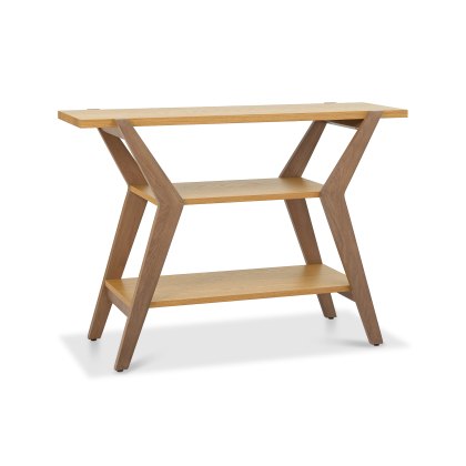 Henley Oak & Light Weathered Oak Console Table