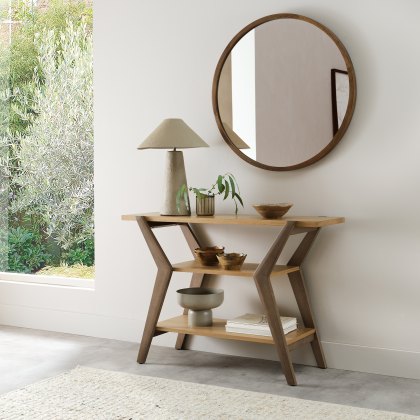 Henley Oak & Light Weathered Oak Console Table