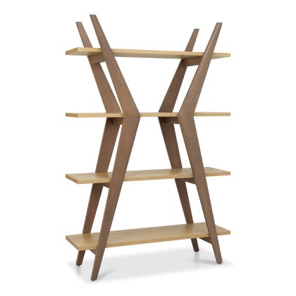 Henley Oak & Light Weathered Oak Open Display Unit