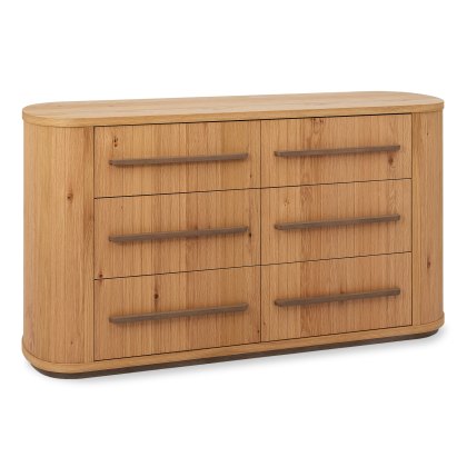 Astra Knotty Oak & Weathered Oak 6 Drawer Chest