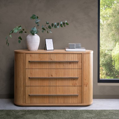 Astra Knotty Oak & Weathered Oak 3 Drawer Chest