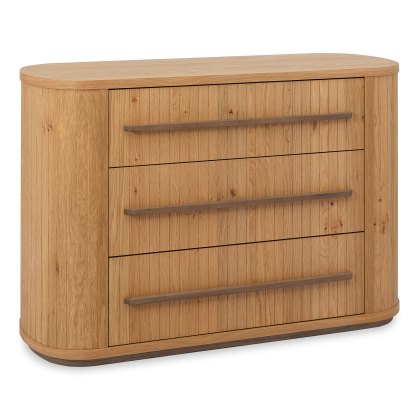 Astra Knotty Oak & Weathered Oak 3 Drawer Chest