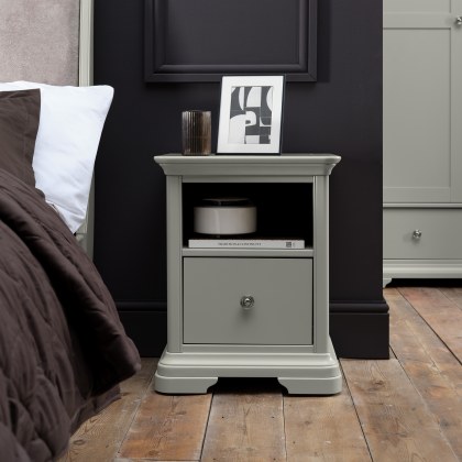 Amara - Blue Grey 1 Drawer Bedside Table Amara - Blue Grey 1 Drawer Bedside Table
