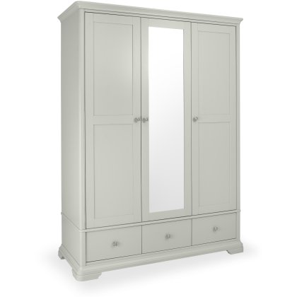 Amara - Blue Grey Triple Wardrobe Amara - Blue Grey Triple Wardrobe
