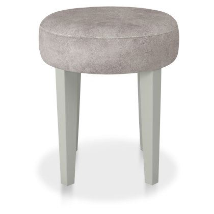 Amara - Blue Grey Vanity Stool in Pearl Velvet Amara - Blue Grey Vanity Stool in Pearl Velvet