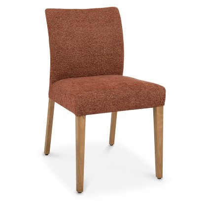 Alto - Rustic Oak Dining Chair in Auburn Fabric (Pair) Alto - Rustic Oak Dining Chair in Auburn Fabric (Pair)