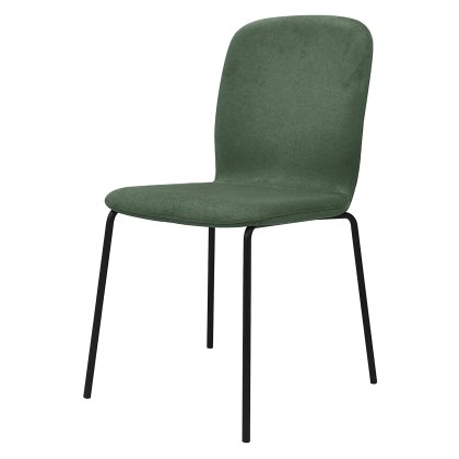 Felix - Set of 4 Stackable Chairs in Green Fabric