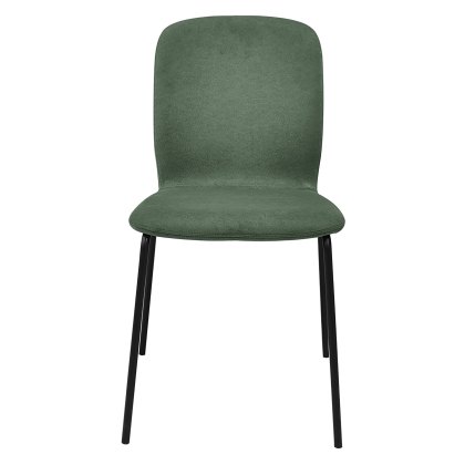Felix - Set of 4 Stackable Chairs in Green Fabric