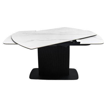 Verona - White Ceramic 4-6 Seater Extendable Dining Table