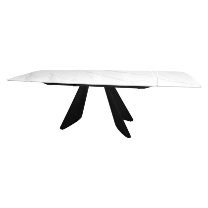 Levanti - White Ceramic 6-8 Seater Extendable Dining Table
