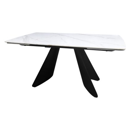 Levanti - White Ceramic 6-8 Seater Extendable Dining Table