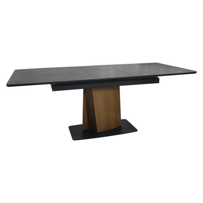 Nero - Dark Grey Ceramic 6-8 Seater Extendable Dining Table