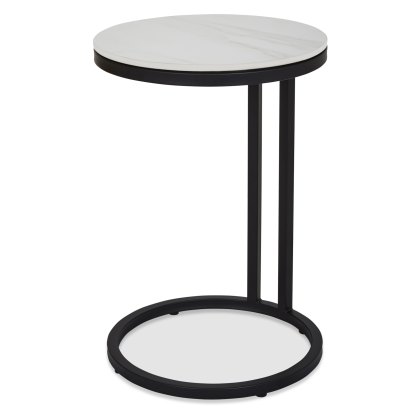 Mateo - White Ceramic Sofa Table