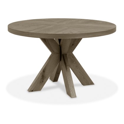 Bosco - Fumed Oak 4 Seater Circular Wooden Dining Table Bosco - Fumed Oak 4 Seater Circular Wooden Dining Table