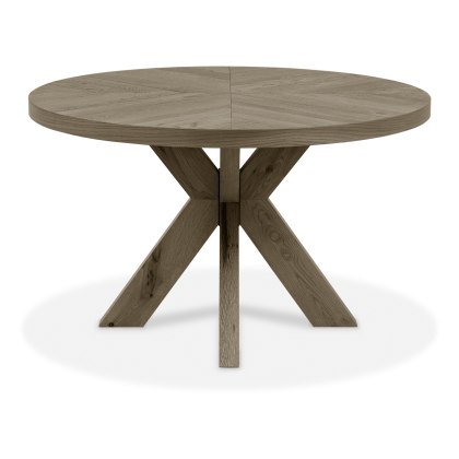 Bosco - Fumed Oak 4 Seater Circular Wooden Dining Table Bosco - Fumed Oak 4 Seater Circular Wooden Dining Table