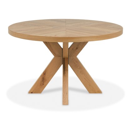Bosco - Rustic Oak 4 Seater Circular Wooden Dining Table Bosco - Rustic Oak 4 Seater Circular Wooden Dining Table