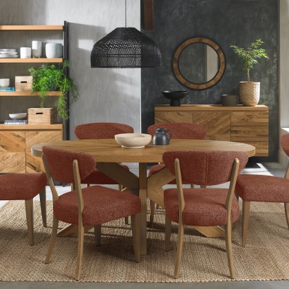 Bosco - Rustic Oak Small 6 Seater Wooden Dining Table Bosco - Rustic Oak Small 6 Seater Wooden Dining Table