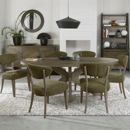 Bosco - Fumed Oak Large 6 Seater Wooden Dining Table Bosco - Fumed Oak Large 6 Seater Wooden Dining Table