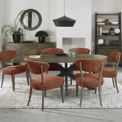 Bosco - Fumed Oak Small 6 Seater Dining Table Bosco - Fumed Oak Small 6 Seater Dining Table