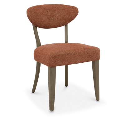 Bosco - Fumed Oak Dining Chair in Auburn Fabric (Pair) Bosco - Fumed Oak Dining Chair in Auburn Fabric (Pair)