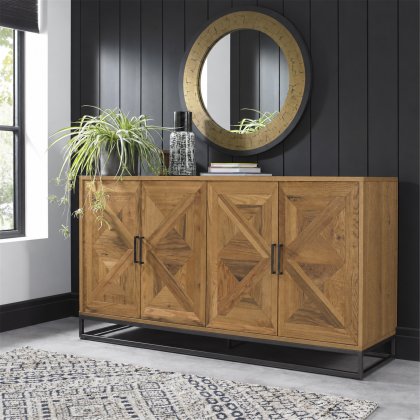 Lowry - Rustic Oak Wide Sideboard Lowry - Rustic Oak Wide Sideboard
