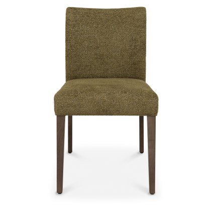 Alto - Dark Oak Dining Chair in Green Fabric (Pair) Alto - Dark Oak Dining Chair in Green Fabric (Pair)