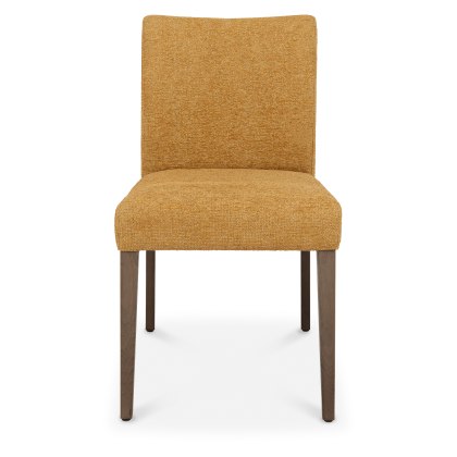 Alto - Dark Oak Dining Chair in Mustard Fabric (Pair) Alto - Dark Oak Dining Chair in Mustard Fabric (Pair)