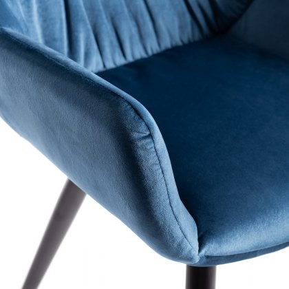Petrol blue sales velvet armchair