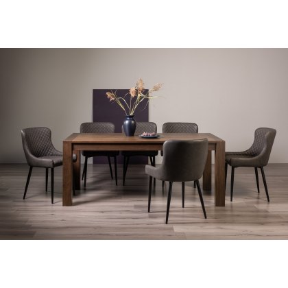Blake Dark Oak Cezanne Large Dining, Leather Chairs For Dining Room