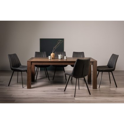 Blake Dark Oak Fontana Large Dining, How Long Is A Table That Seats 8 10