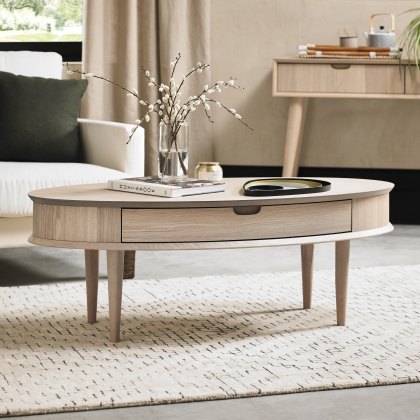 Johansen Scandi Oak Coffee Table With Drawer