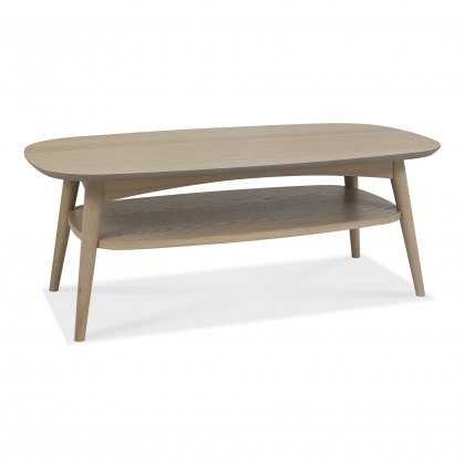Johansen Scandi Oak Coffee Table With Shelf